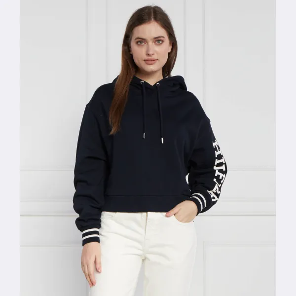 Укороченная толстовка свободного кроя Reg monotype slv Tommy Hilfiger, синий — фото 2
