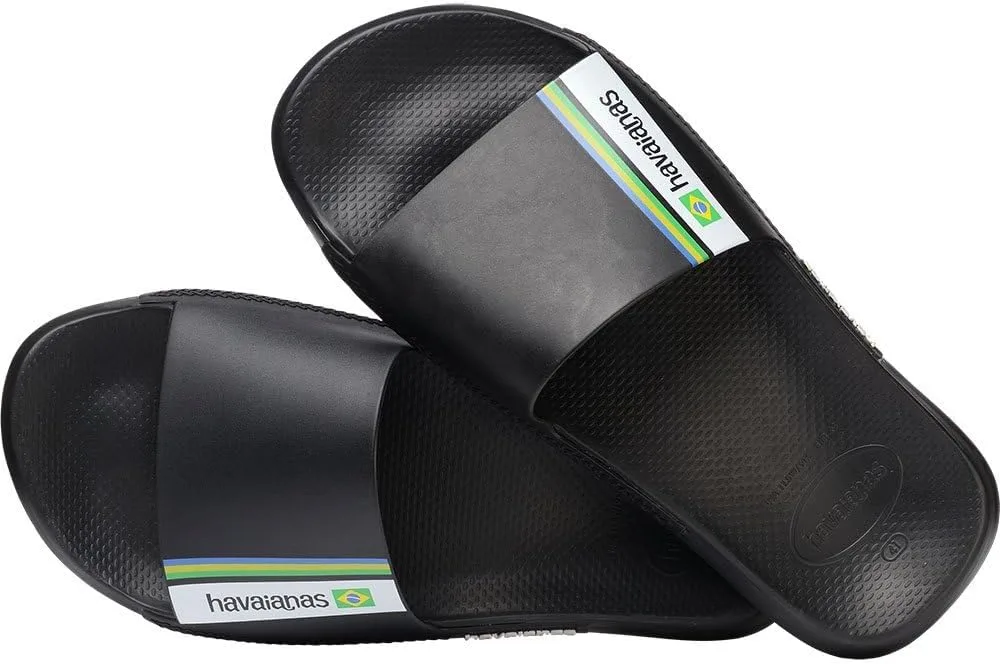 Шлепанцы унисекс Havaianas Brasil Сандалии скольжения, черный — фото 4