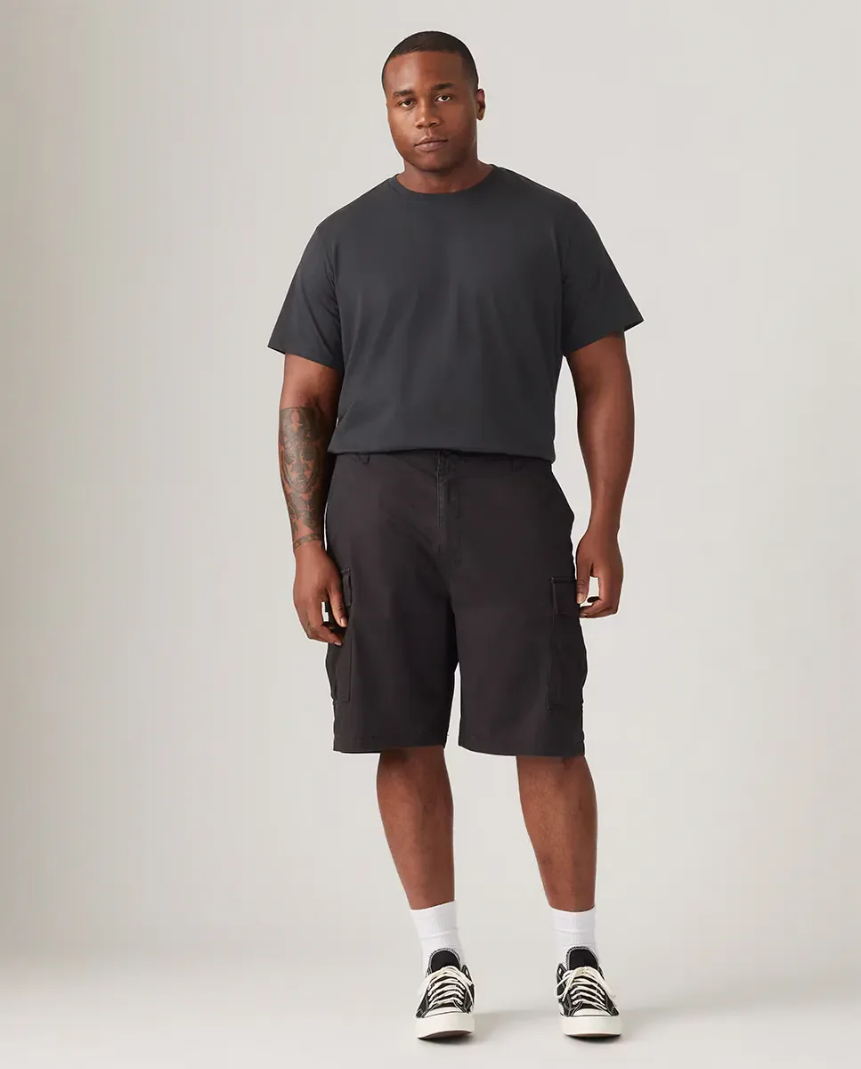 Мужские хлопковые шорты карго больших размеров Levi's, черный