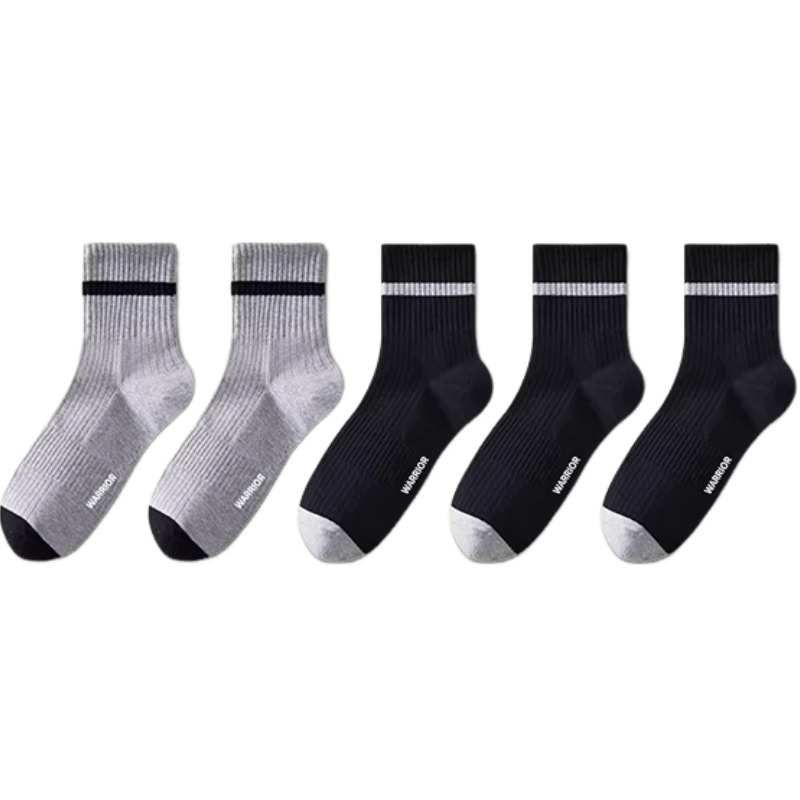 

Унисекс носки Mid Calf WARRIOR, 5 pack (3 черный+2 серый)
