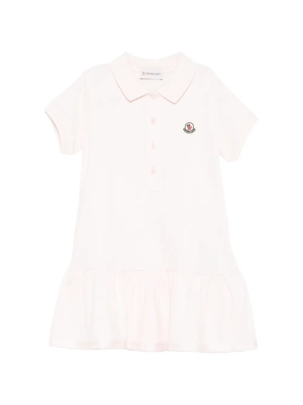 Платье-поло с оборками Moncler Enfant, розовый