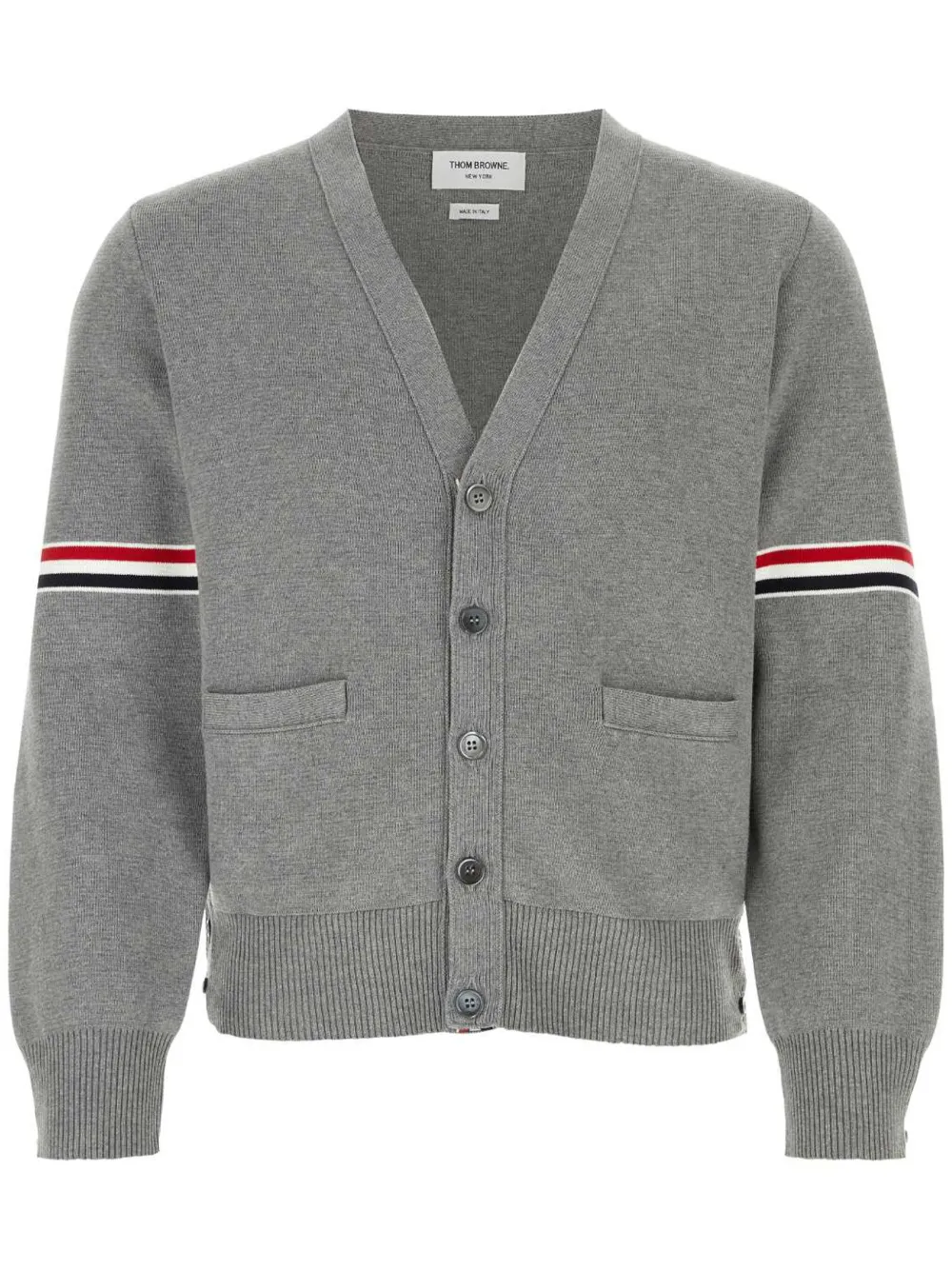 

Кардиган Milano с полосками RWB THOM BROWNE, серый