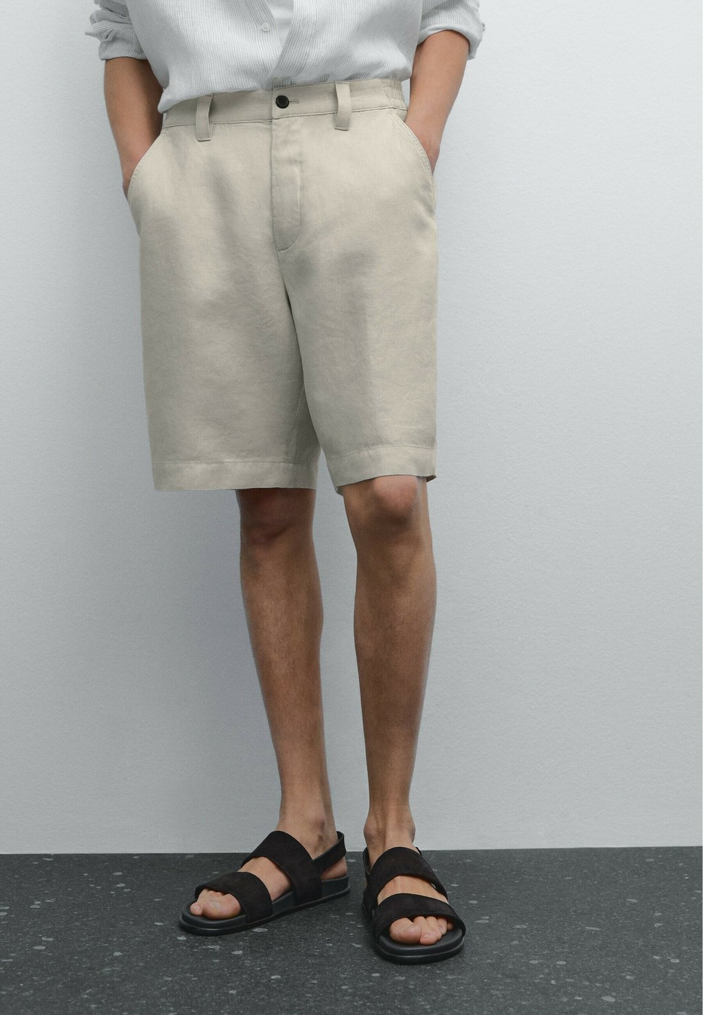 

Шорты DARTED BERMUDA Massimo Dutti, Beige