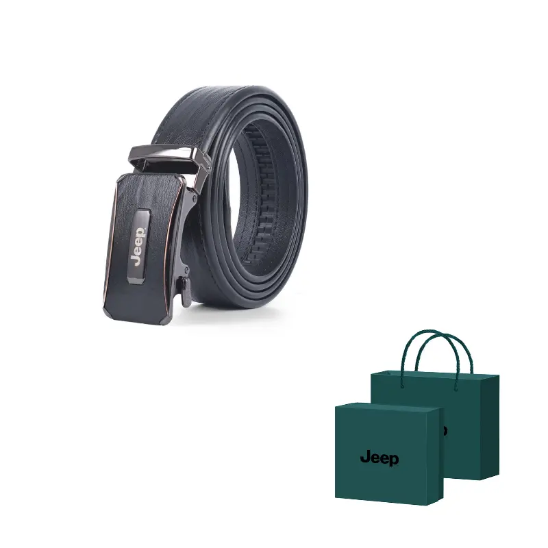 

Ремень мужской из спилка кожи Cow, ширина 3,5 см Jeep, черный