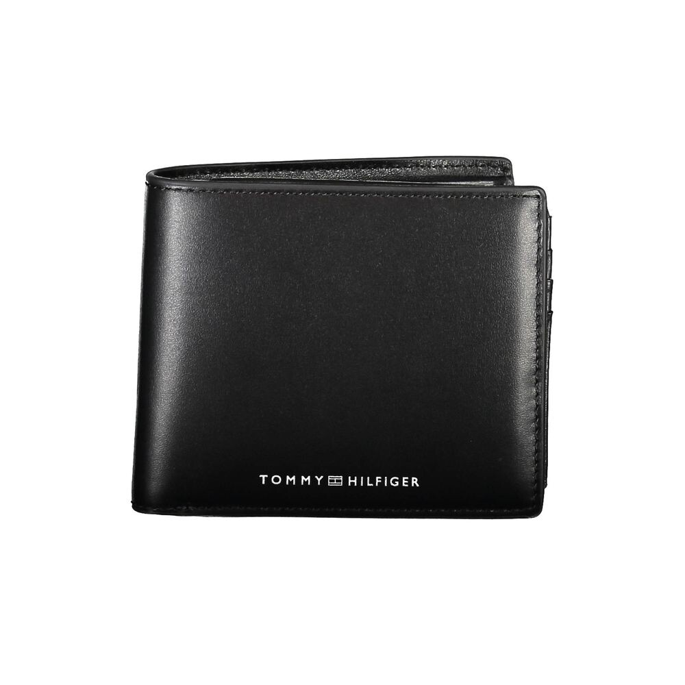 

Черный кожаный мужской кошелек Tommy Hilfiger