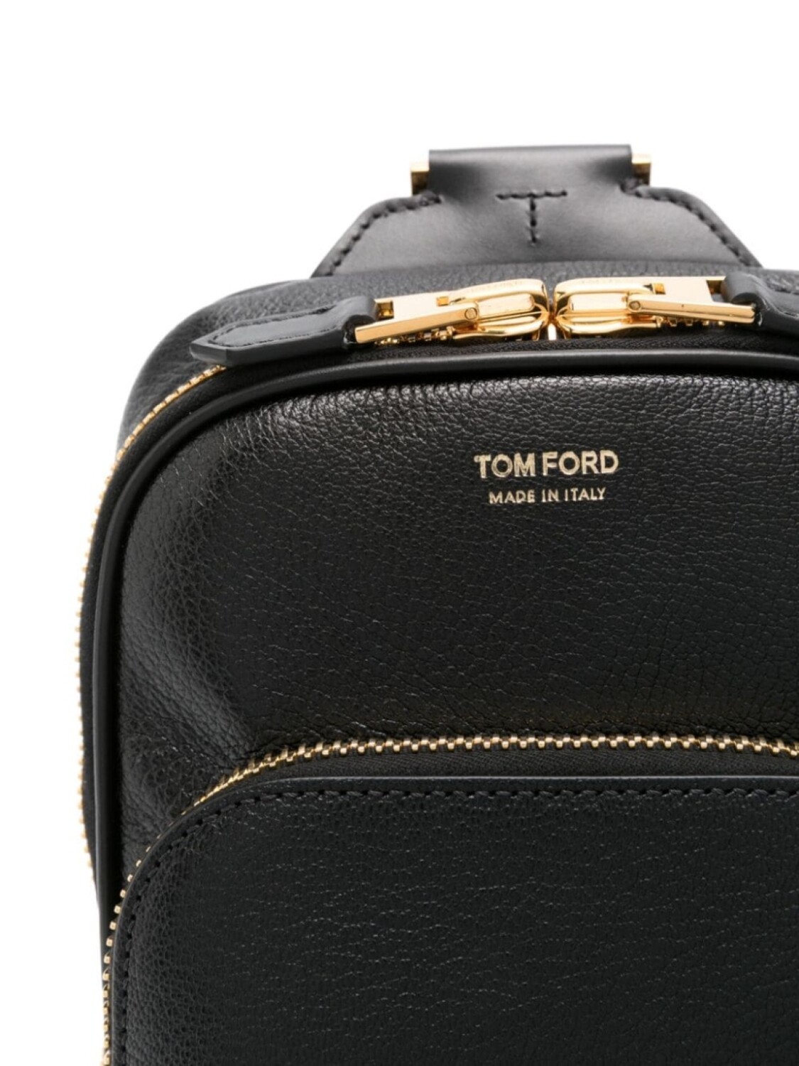 

TOM FORD кожаная сумка-мессенджер с логотипом, черный