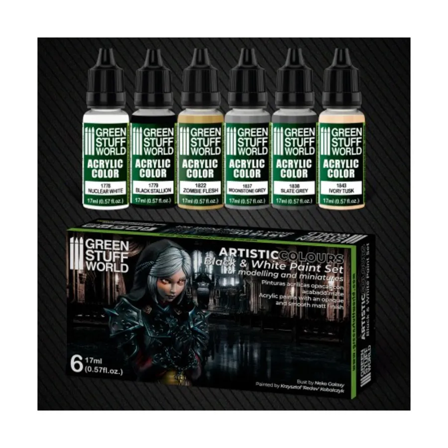 

Художественные цвета — набор черно-белых красок, Paint - Paint & Ink Sets