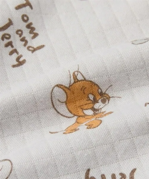 Детская пижама с нагрудником Snoopy/Disney/Tom and Jerry, длинный рукав, красный — фото 4
