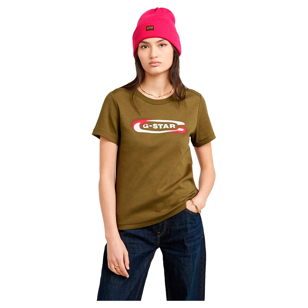 

Футболка G-Star Old Skool Logo R T, зеленый