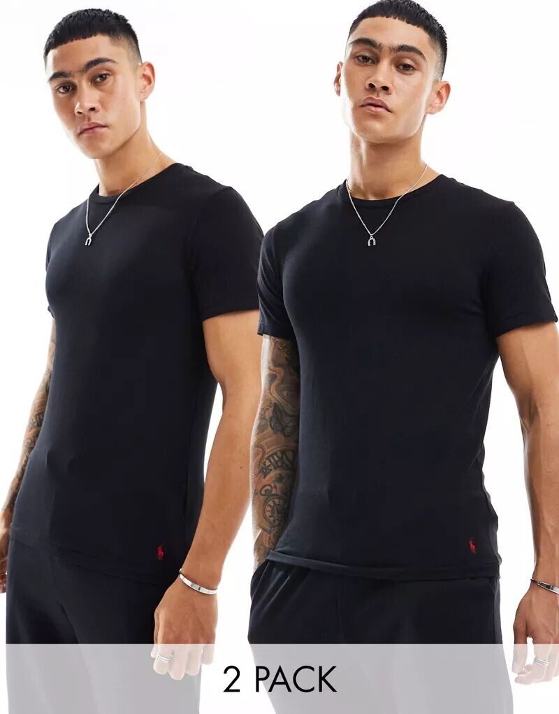 

Комплект из 2 черных маек Polo Ralph Lauren