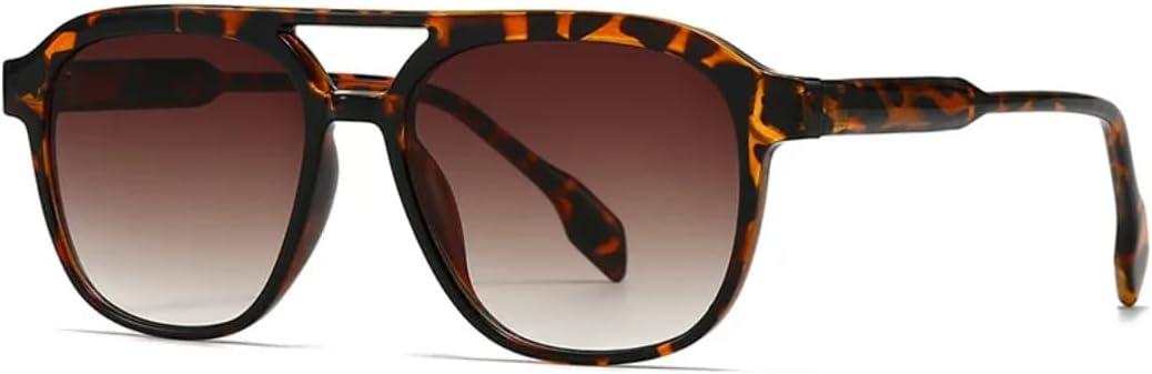 

Солнцезащитные очки с защитой UV400 | Двойные перемычки, градиентный цвет | Для женщин и мужчин, для занятий спортом на открытом воздухе и вождения DSVIGF, C7 Leopard Tea