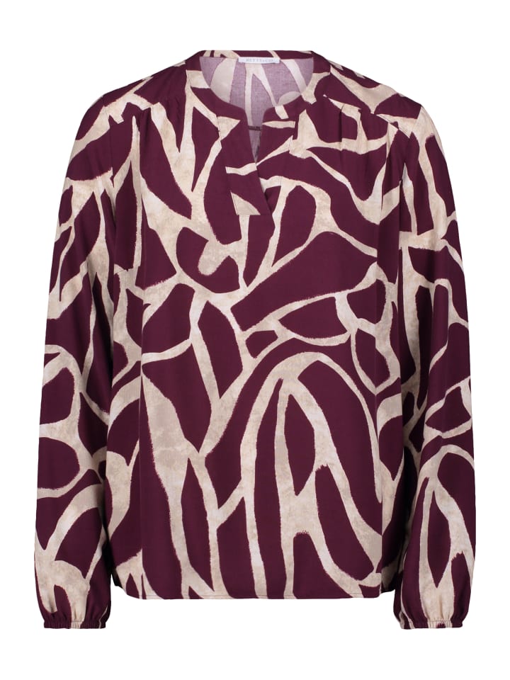 

Блузка-слипон с принтом в цвете темно-красный/натуральный BETTY & CO