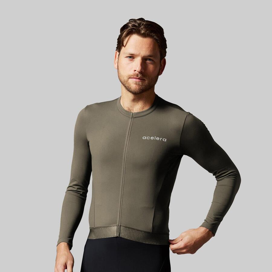 

ACELERA Термофлисовая мужская велосипедная куртка с длинными рукавами. Одежда для велоспорта.