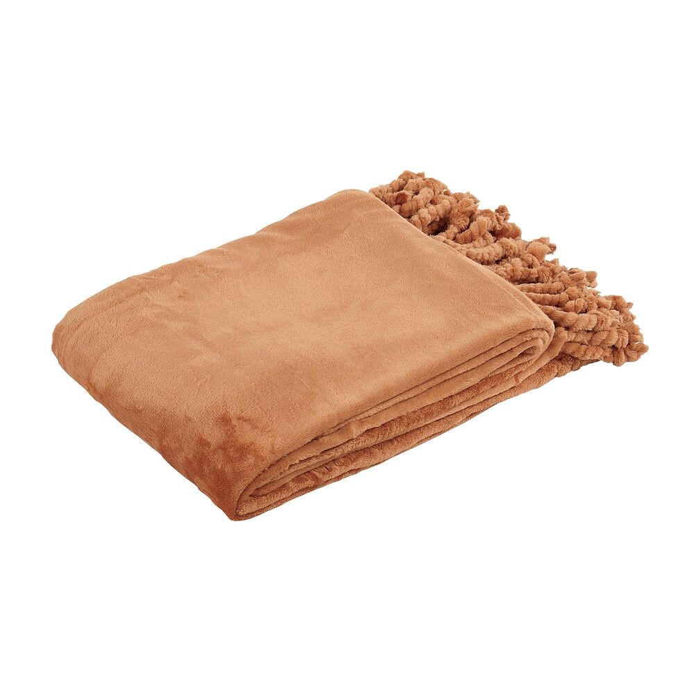 

Плетеное одеяло с бахромой HOME SOFT THINGS, цвет Burnt Orange