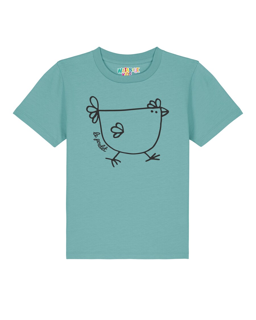 Рубашка watabout.kids Le poulet - das Huhn, бирюзовый