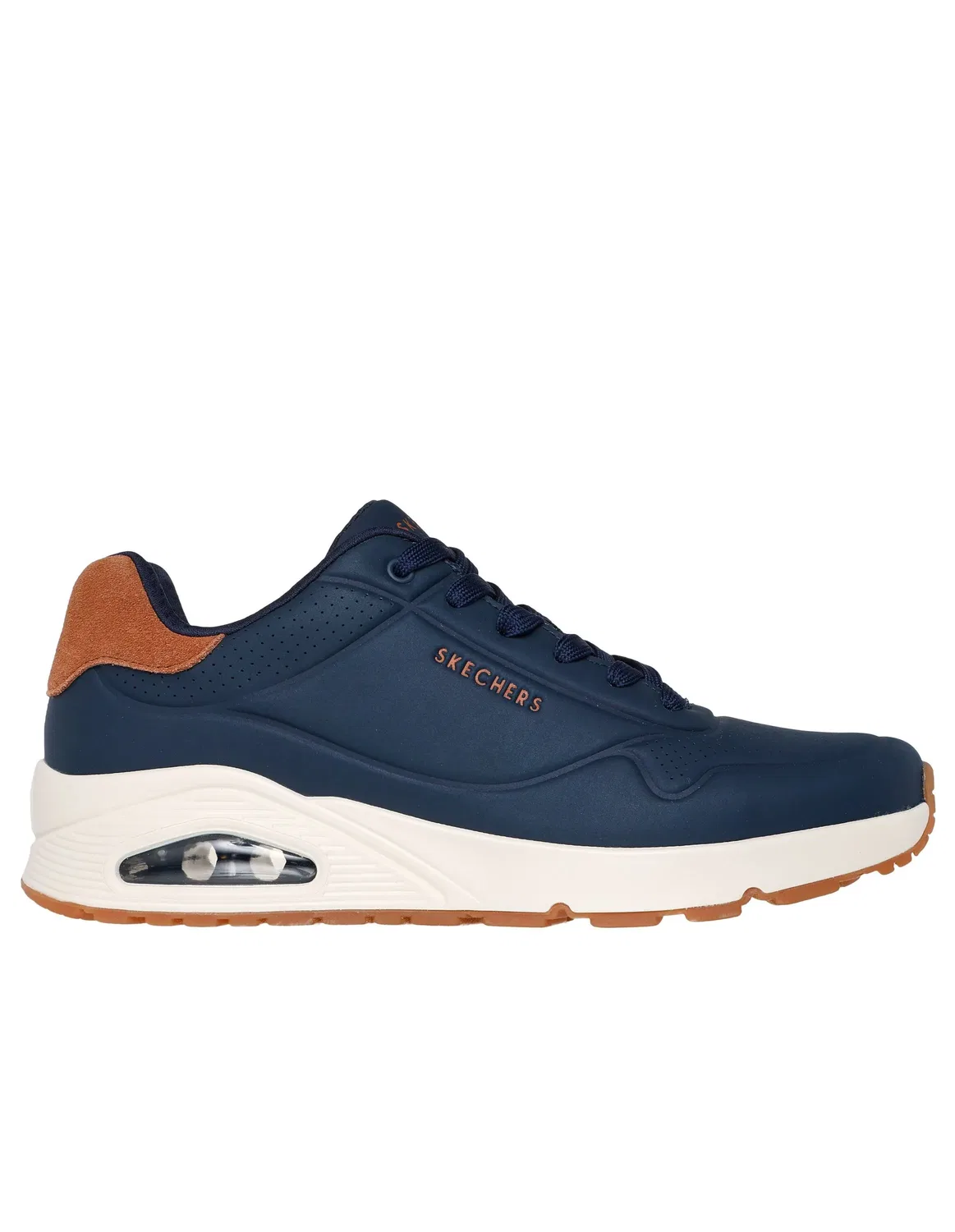 Сникерсы низкие на шнуровке Skechers, navy — фото 3