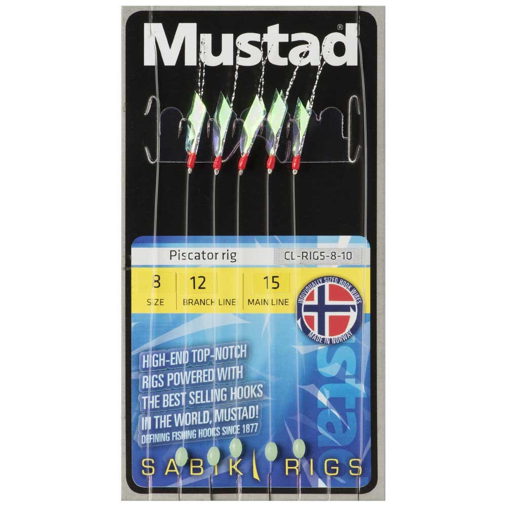 

Оснастки Mustad Piscator Rig 5 Hooks, красный