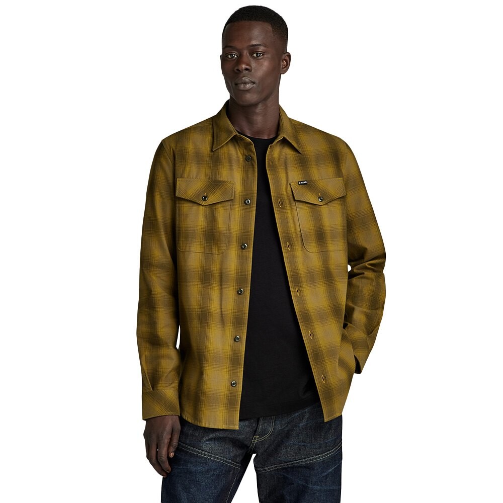 

Рубашка G-Star Marine Slim Fit, коричневый