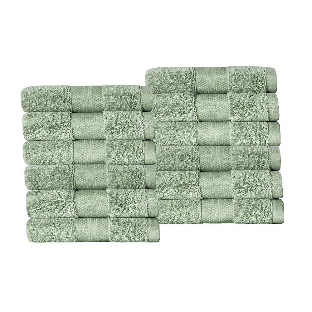 

SUPERIOR Набор из 12 высоковпитывающих мочалок из турецкого хлопка, цвет Olive Green