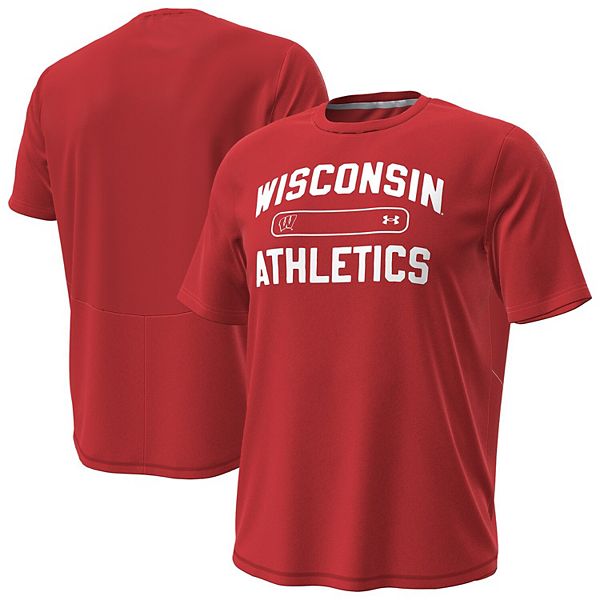 

Мужская красная футболка wisconsin badgers sideline knockout Under Armour