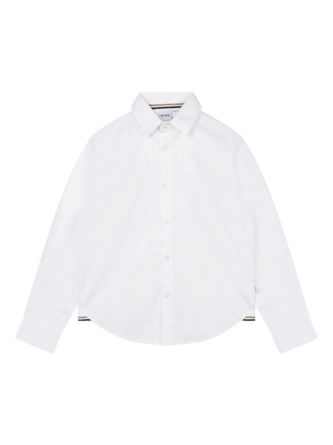 

BOSS Kidswear рубашка с длинными рукавами и вышитым логотипом, белый