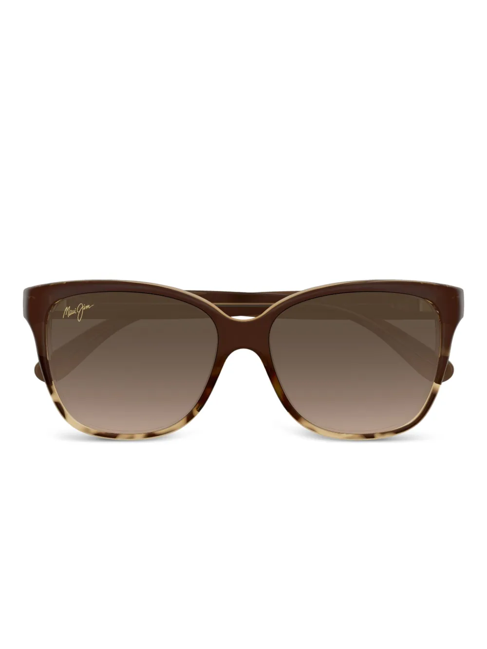 

Солнцезащитные очки MJ0744S в квадратной оправе черепаховой расцветки Maui Jim, коричневый