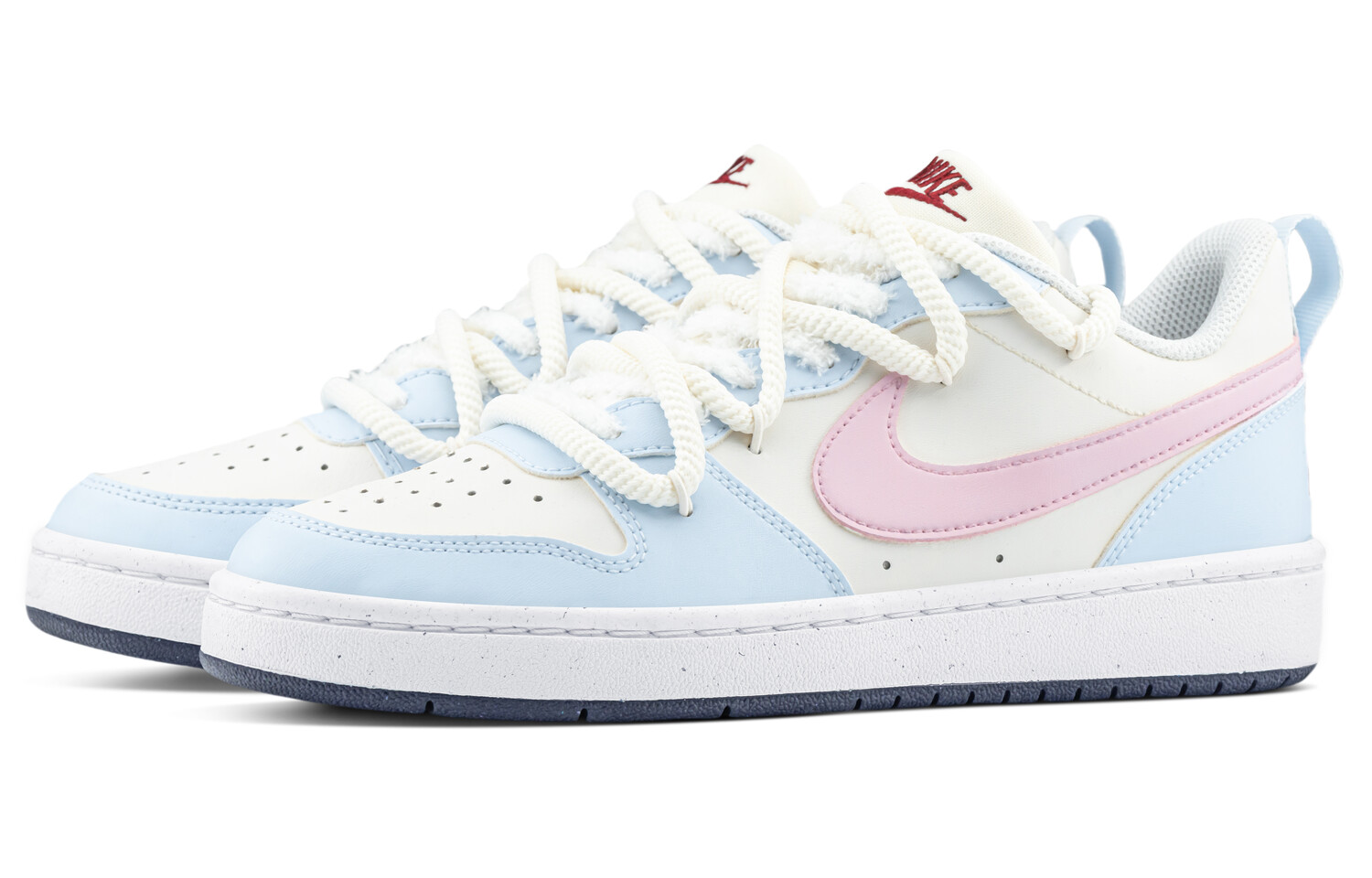 

Кроссовки Nike Court Borough Skateboarding Shoes Women's Low-top Pink, синий