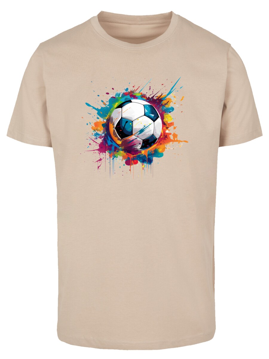 

Рубашка F4NT4STIC Bunte Fußball Grafik, песочный