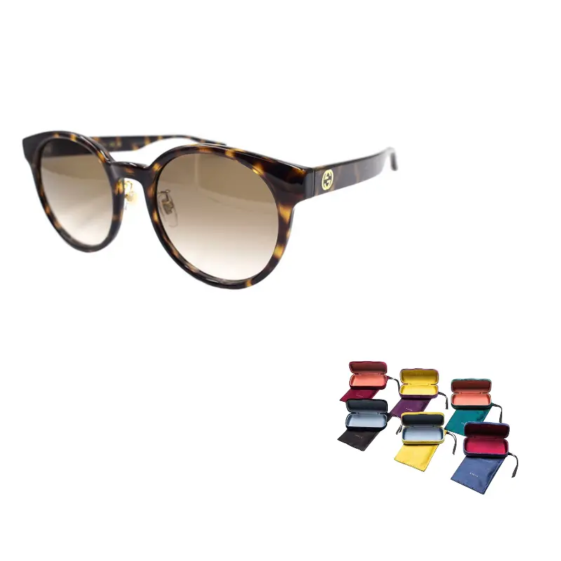 

GUCCI Солнцезащитные очки с круглой оправой, Tortoiseshell