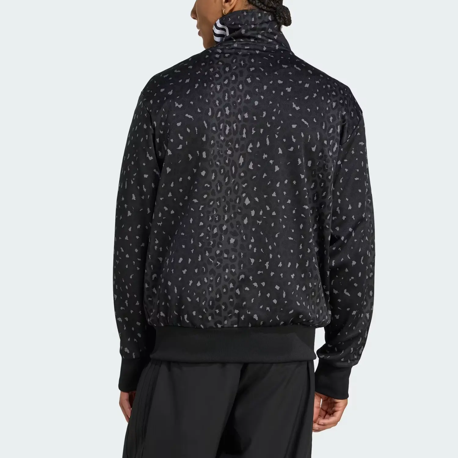 Adidas Originals Свитшот с леопардовым принтом на молнии, Black — фото 3