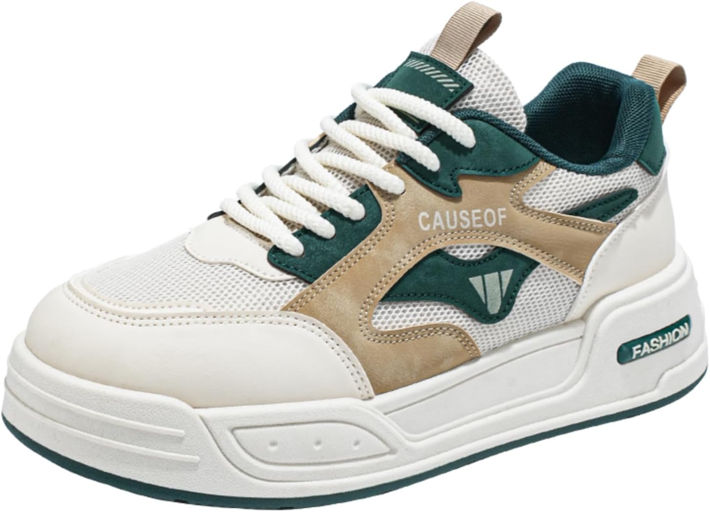 

Мужские кроссовки белого/красного/синего цвета с контрастными вставками, стильные повседневные шнуровки с дышащей сеткой Aokisx