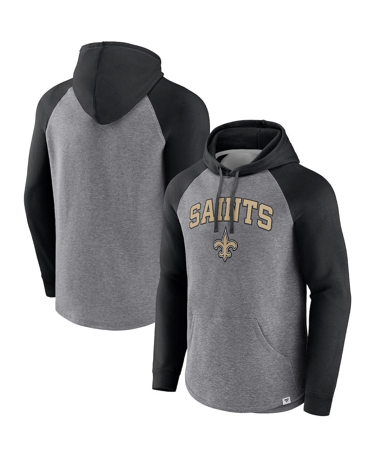 

Мужская фирменная серо-черная толстовка с капюшоном с принтом реглан New Orleans Saints By Design Fanatics, Черный, Мужская фирменная серо-черная толстовка с капюшоном с принтом реглан New Orleans Saints By Design Fanatics