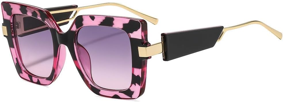 

Модные солнцезащитные очки для женщин в стиле стимпанк, для отдыха, солнцезащитные очки для мужчин, металлические, в большой оправе, защита от ультрафиолета UV400 KTUCN, C5purple Leopard