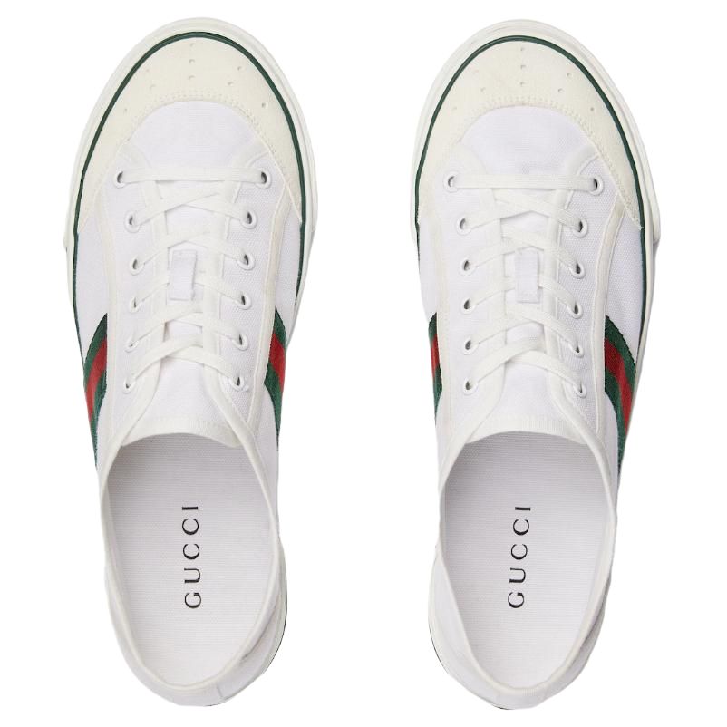 Теннис 1977 Low top Canvas Shoes мужские GUCCI, белый — фото 4