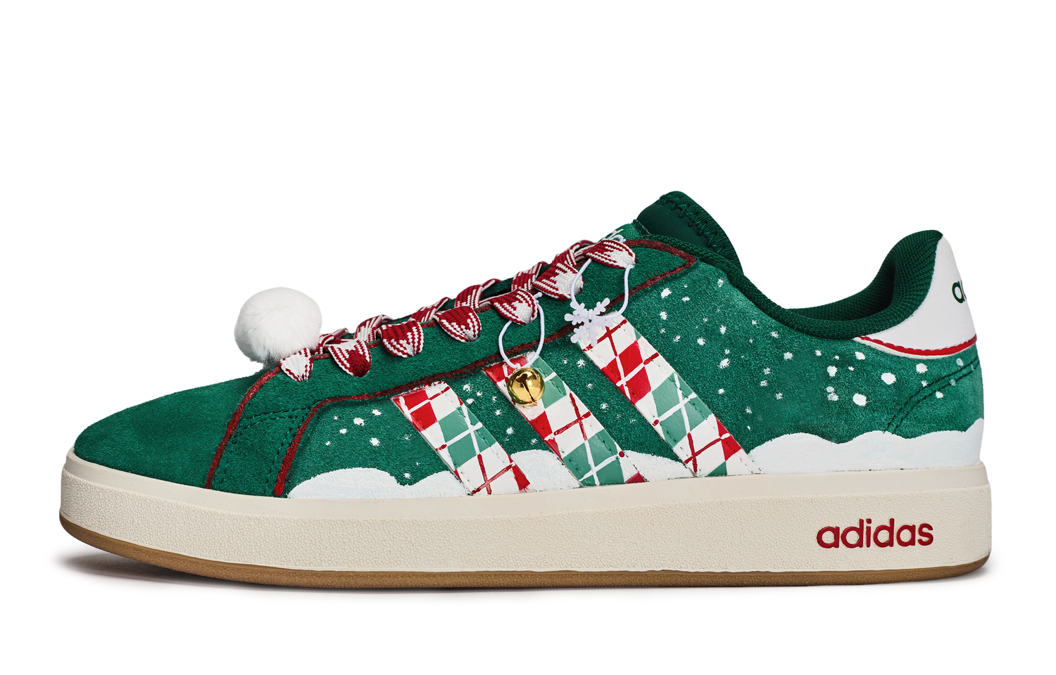 

Adidas Grand Court Base 00s 811 Manufacturing, First Snow Low top Skateboard Shoes Unisex White Red Green