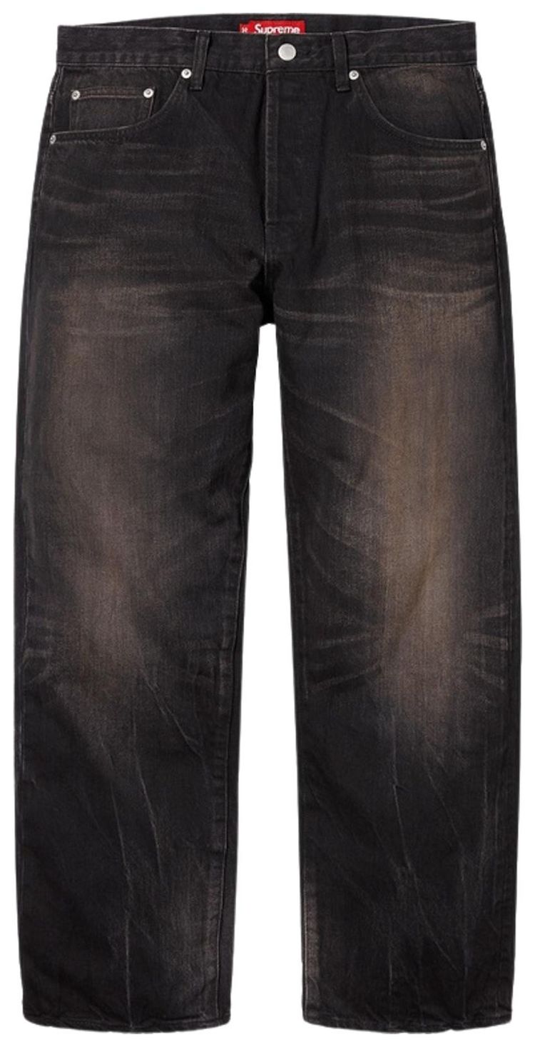 

Джинсы Supreme Distressed Loose Fit Selvedge Jean, черный