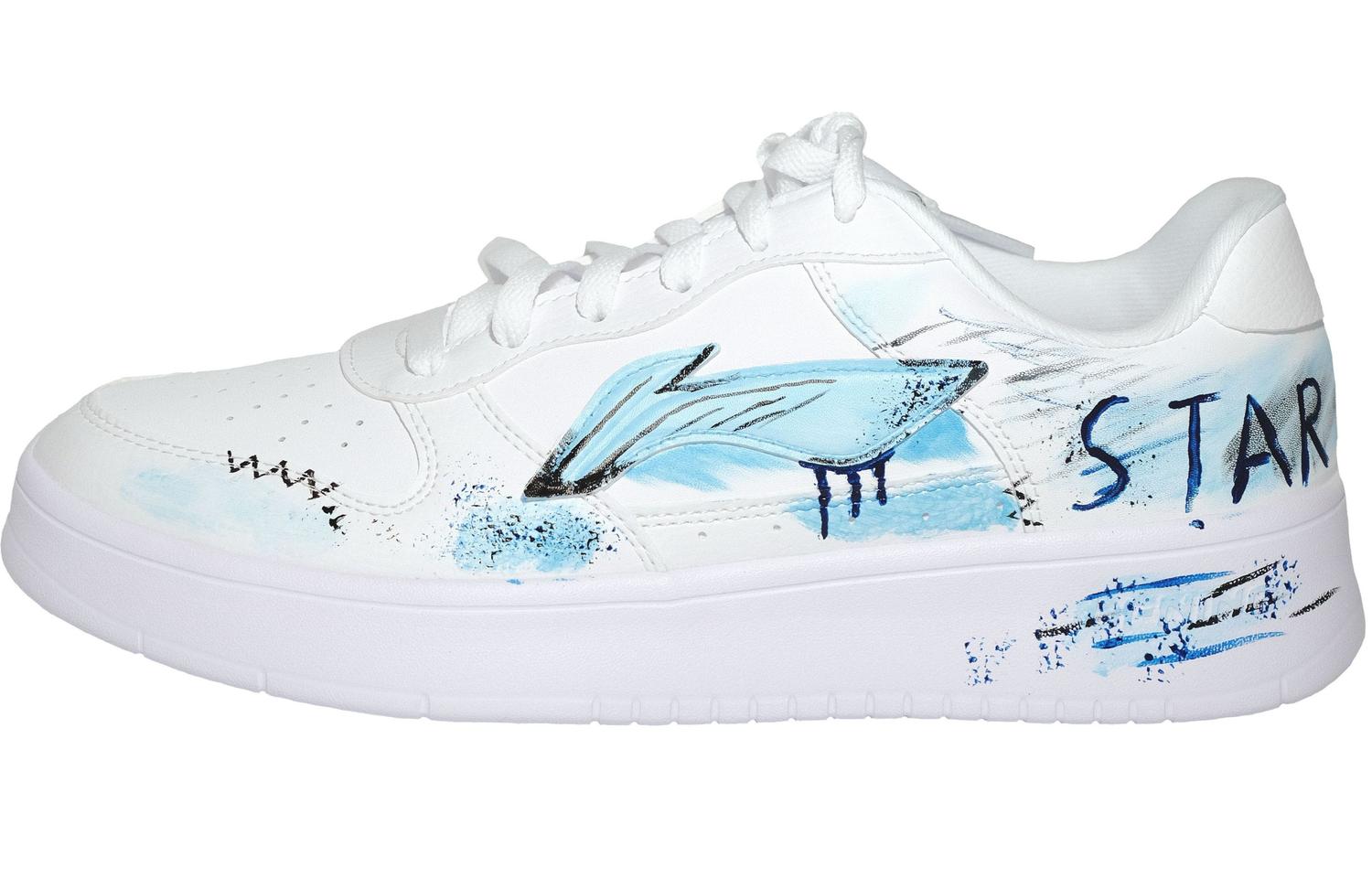 

LINING Кроссовки для скейтбординга Pontoon Boats, нескользящие, износостойкие, дышащие, белые, мужские