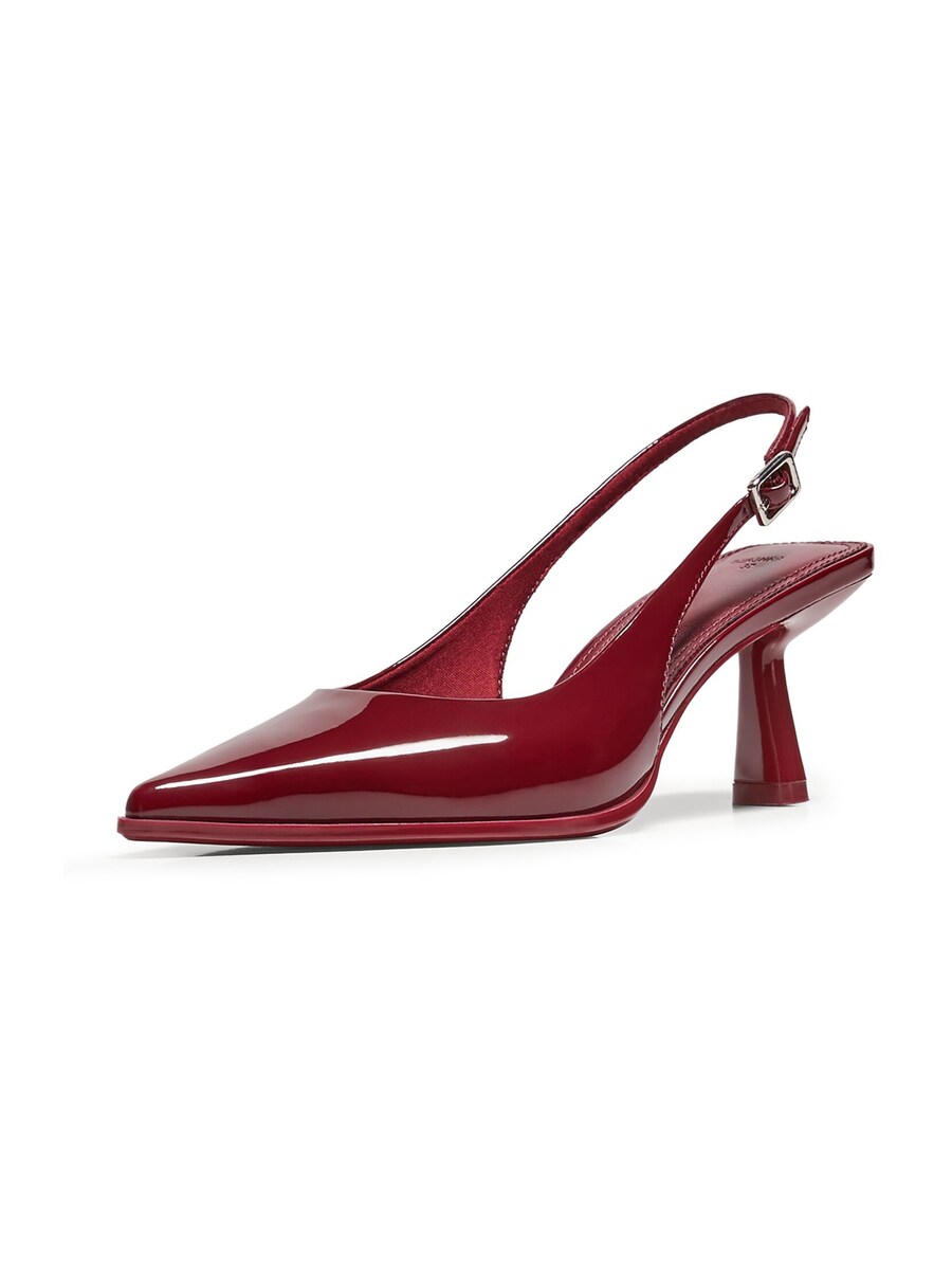 Туфли-лодочки с открытой пяткой Bershka, Dark red