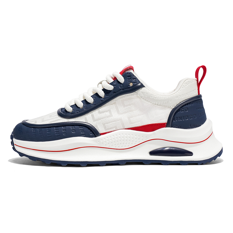 

TELENT Мужские дышащие низкие кеды с амортизацией бело-голубые, цвет White Blue