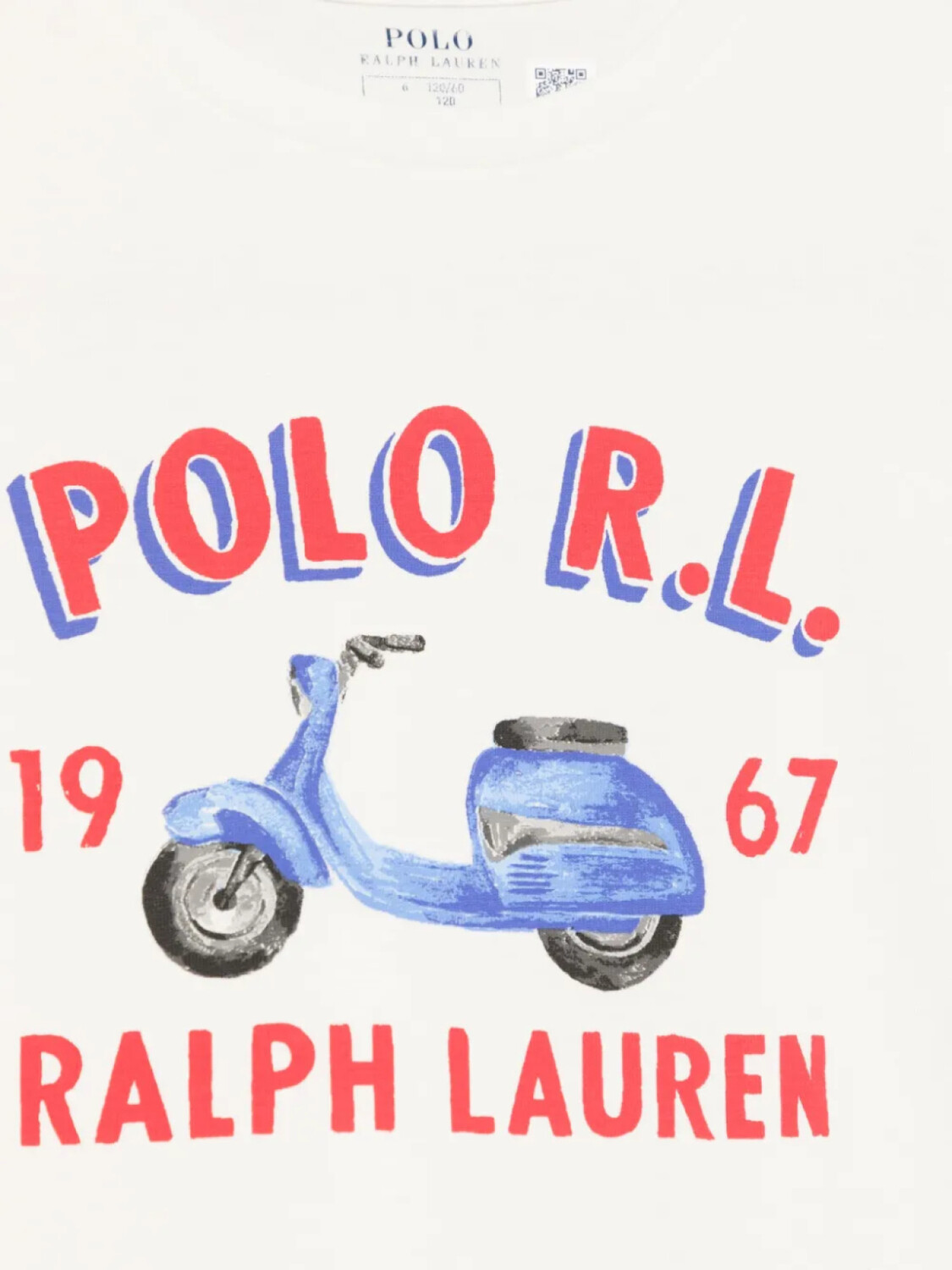 POLO RALPH LAUREN KIDS футболка с графичным принтом, белый — фото 3