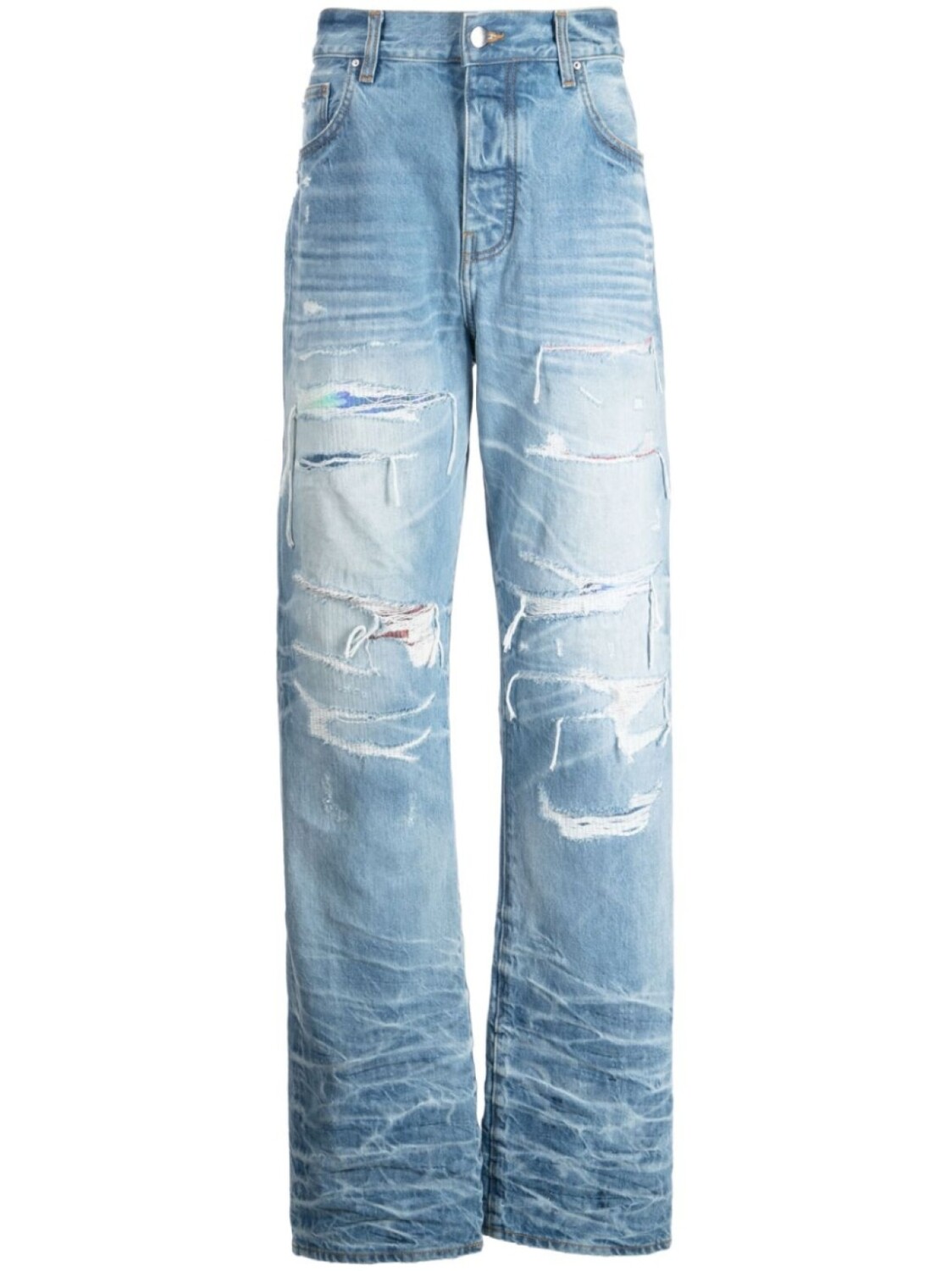 

AMIRI джинсы с эффектом потертости, синий