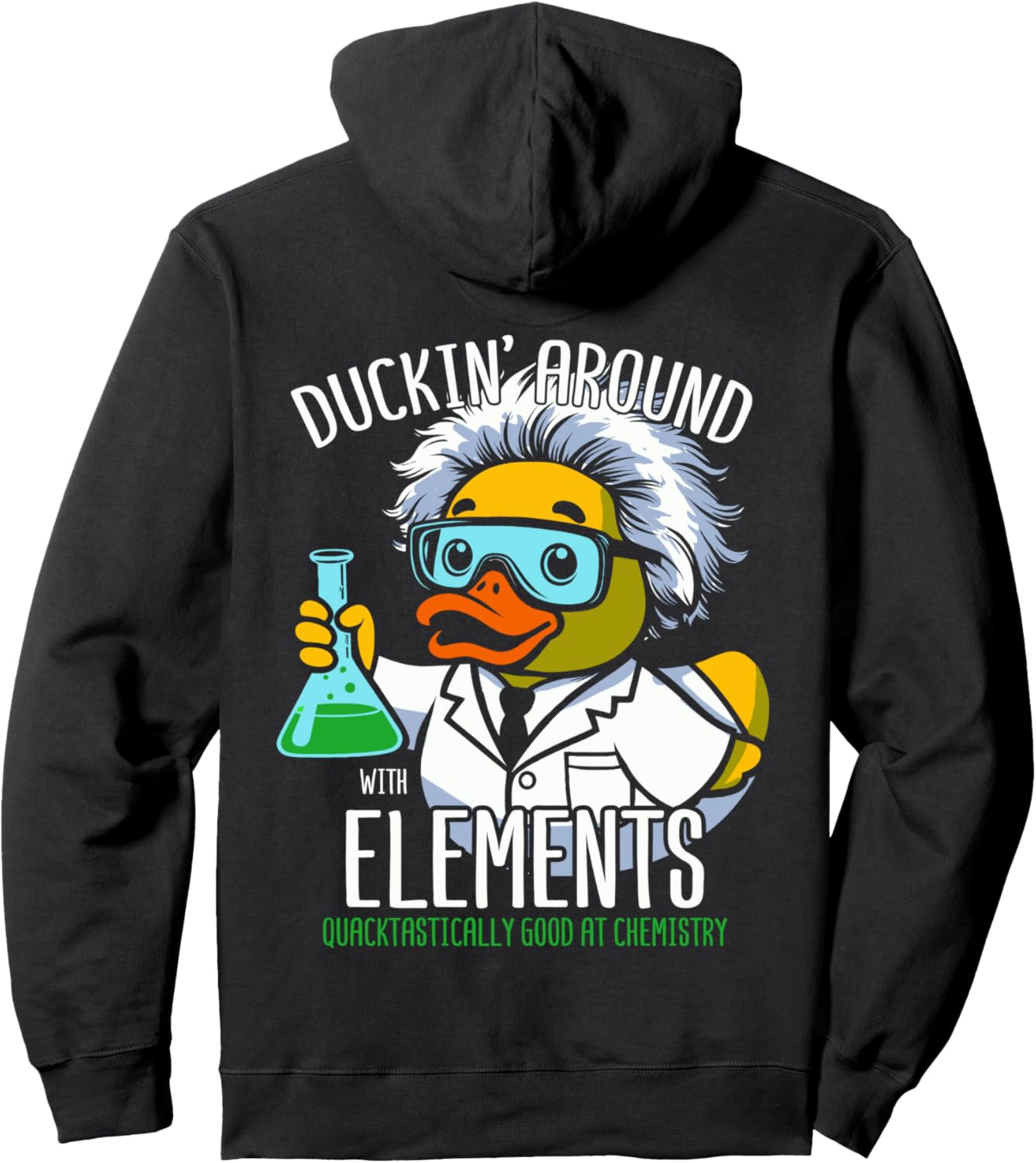 

Резиновая уточка «Химия», толстовка «Утка-химик» Chemical Science Rubber Ducky Chemie Chemistry, черный