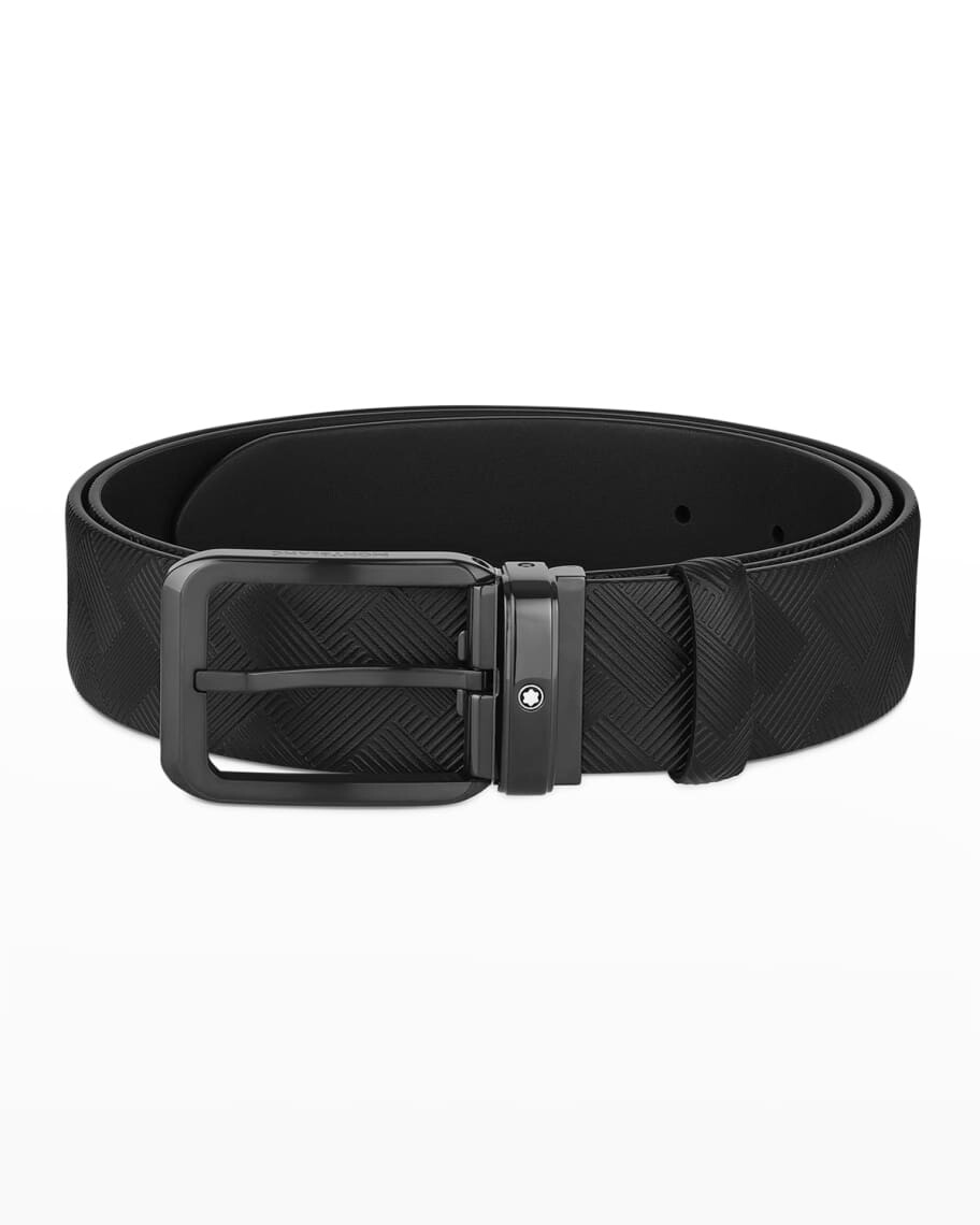 

Мужской черный двусторонний ремень 35 мм Montblanc