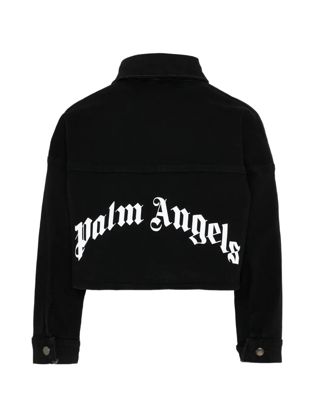 Джинсовая куртка с логотипом Palm Angels Kids, черный — фото 2