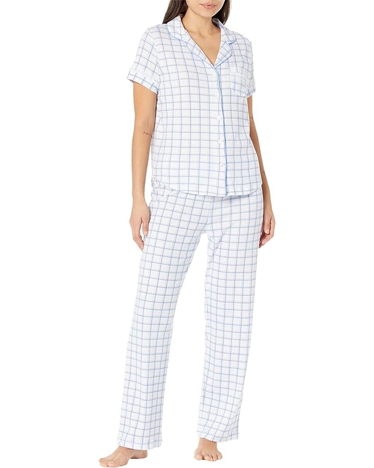 

Пижама Karen Neuburger Spring Dreamer Girlfriend Short Sleeve Long, цвет Spring Plaid
