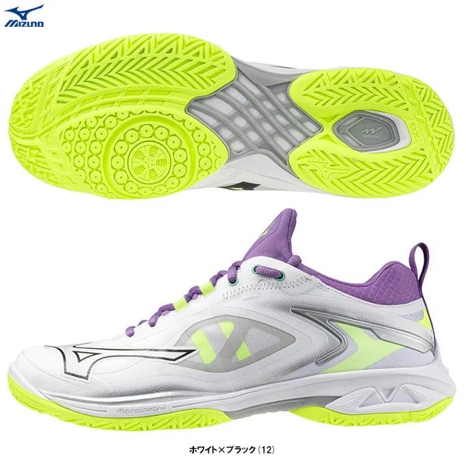 Унисекс кроссовки для бадминтона «Wave Claw Neo 3 Fit» от Mizuno, White X Black (12)