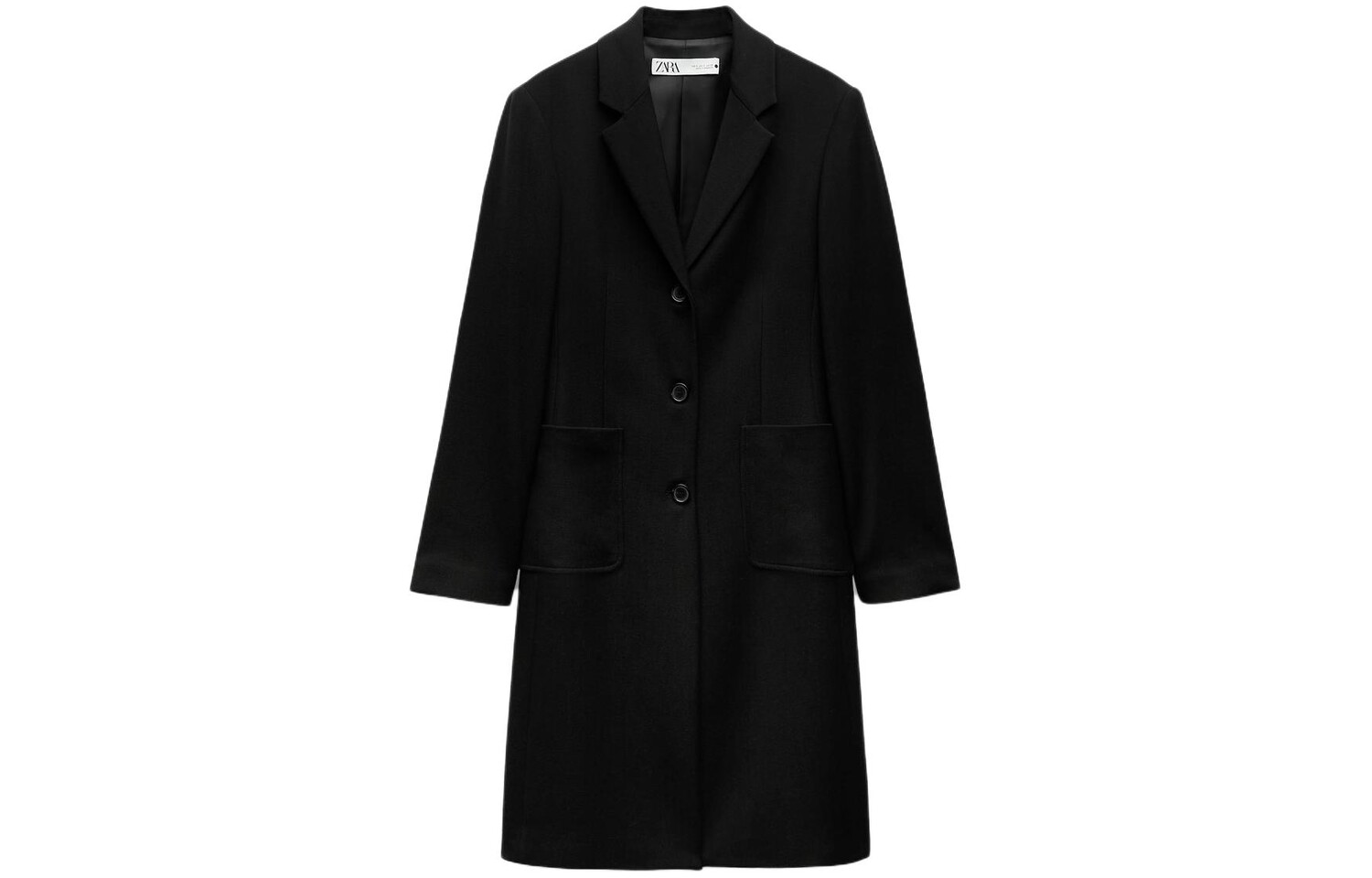 

Пальто серии ZW женское черное Zara