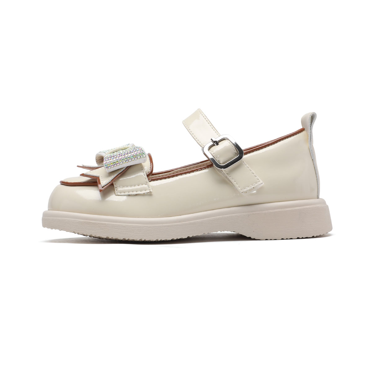 

Низкие детские кожаные туфли Kids' Satchi, бежевый