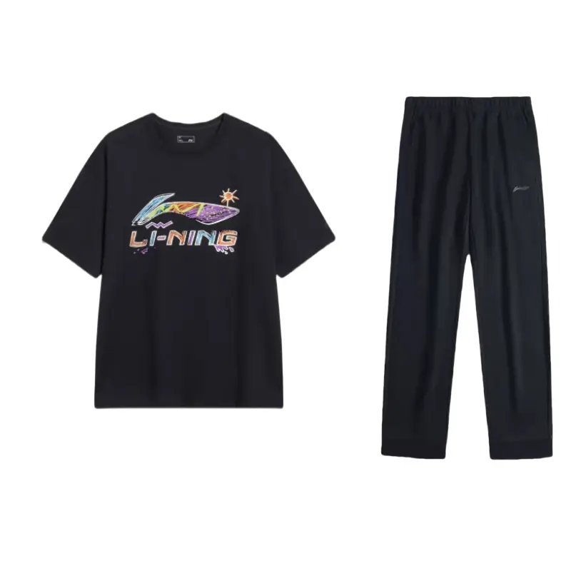 

Мужская повседневная спортивная одежда LiNing, черная