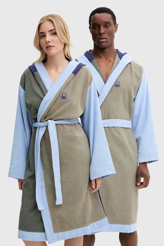 

Хлопковый халат United Colors Of Benetton, зеленый
